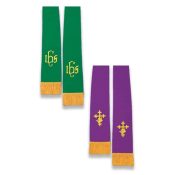 Reversible Clergy Stole: Purple & Green
