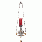 Silver and Gold Accents Hanging Church Sanctuary Lamp