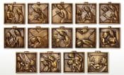 Solid Brass Stations of the Cross Set of 14