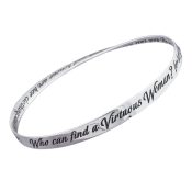 STRENGTH AND HONOUR - PROVERBS 31 Christian Bangle Bracelet