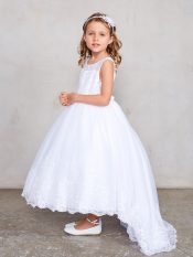 Lace Holy Communion Dresses with Train