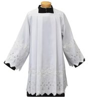 Tailored Priest Surplice with Embroidered Crosses