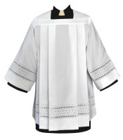Tailored Priest Surplice with Embroidered Eyelet