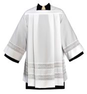 Tailored Priest Surplice with 3" Lace Bands