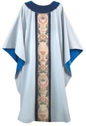 Tapestry of Life Blue Trim Clergy Chasuble
