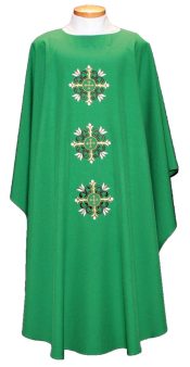 Triple Decorative Cross Clergy Chasuble