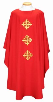 Triple Decorative Filigree Cross Clergy Chasuble