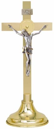 Two Tone Standing Church Altar Crucifix