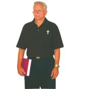 Mens Clergy Polo Shirt with Cross