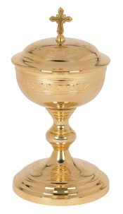 Etched Design Communion Ciborium - 250 hosts