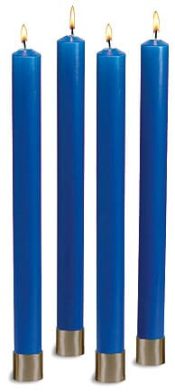 Polar Advent Candle Set All Blue 16"