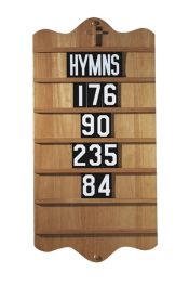 Wall Mount Church Hymnal Board Maple Stain