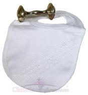 Boys Cotton Christening Bib