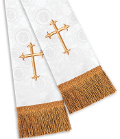 Red Fleur Banding Pulpit Clergy Stole