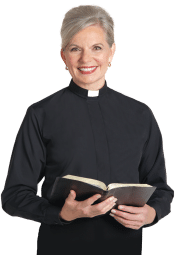 Long Sleeve Clergy Blouses for Women