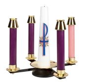 Wrought Iron Advent Wreath Brass