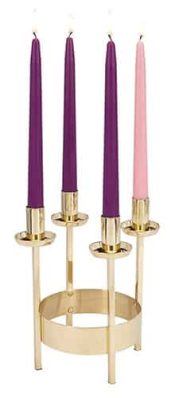 Advent Wreath Tall Brass
