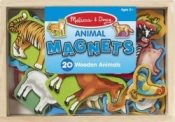 20 Wooden Animal Magnets In A Box