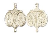 14kt Gold Filled Novena Pendant on an 18-inch Gold Filled Light Curb Chain