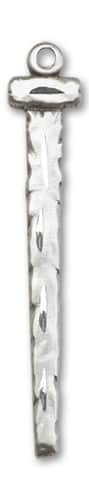 Sterling Silver Nail Pendant on an 24-inch Sterling Silver Heavy Curb Chain