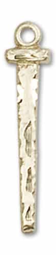 14kt Gold Filled Nail Pendant on an 18-inch Gold Filled Light Curb Chain
