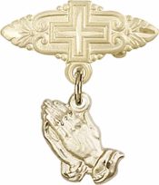 Praying Hands Baby Badge