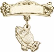 Praying Hands Baby Badge