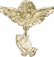 Praying Hands Baby Badge