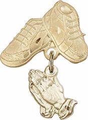 Praying Hands Baby Badge