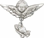 Praying Hands Baby Badge