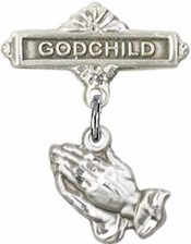 Praying Hands Baby Badge