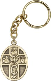 Gold Oxide 5-Way / Holy Spirit Keychain