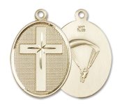 14kt Gold Cross Paratrooper Medal