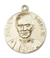 14kt Gold Pope Pius X Medal