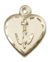 14kt Gold Heart / Confirmation Medal