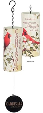 Cylinder Sonnet Cardinals Appear Wind Chime