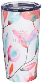 Its The Little Things Pink Petals Stainless Steel Travel