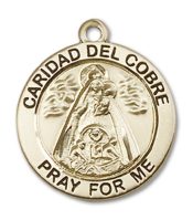 14kt Gold Caridad del Cobre Medal