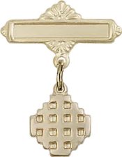 Jerusalem Cross Baby Badge