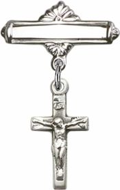 Crucifix Baby Badge