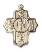 14kt Gold Warrior 5-Way Medal