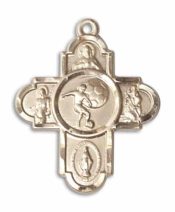 14kt Gold 5-Way Soccer Medal