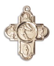 14kt Gold 5-Way Ice Hockey Medal