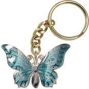 Gold Plate Butterfly Keychain