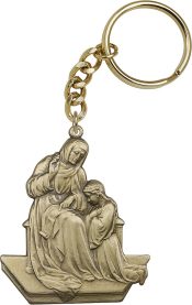 Gold Oxide Saint Ann Keychain