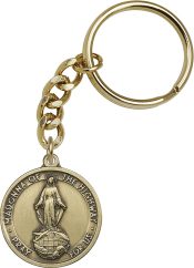 Gold Oxide Our Lady of the Highway Keychain