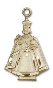 14kt Gold Filled Infant Figure Pendant on an 24-inch Gold Filled Heavy Curb Chain