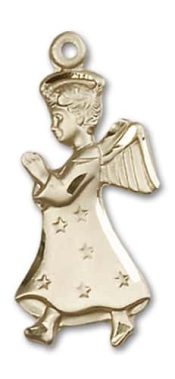 14kt Gold Angel Medal