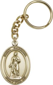 Gold Oxide Saint Barbara Keychain
