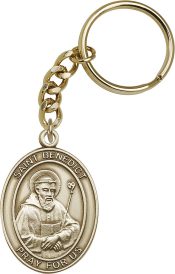 Gold Oxide Saint Benedict Keychain
